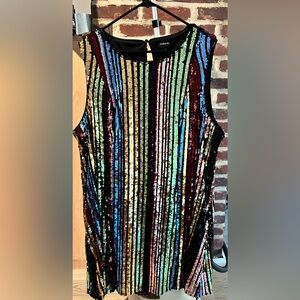 Gorgeous Multicolor Sequin Sleeveless Dress